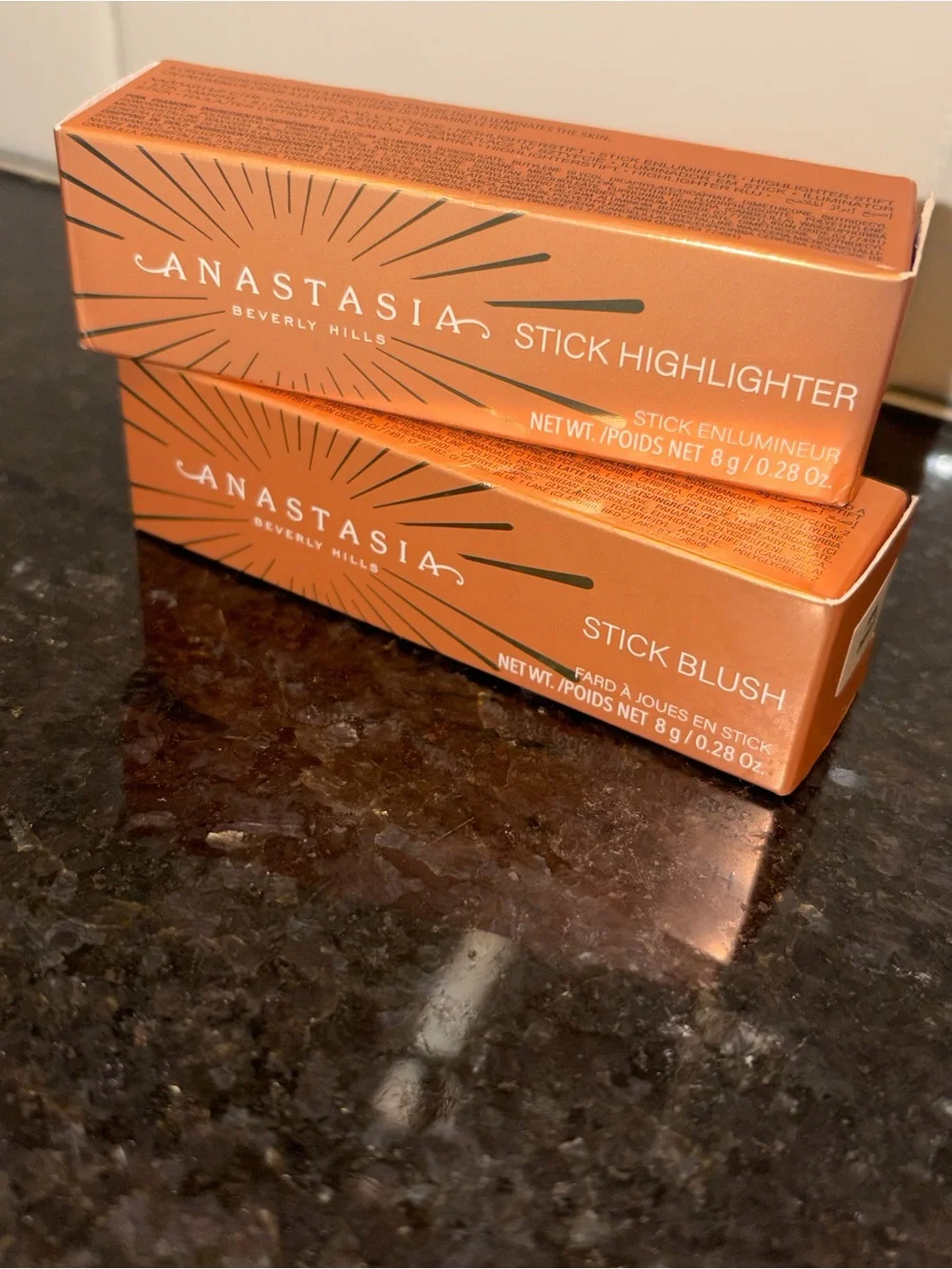 Anastasia Beverly Hills - 2 PC - BUNDLE Stick Highlighter & Stick Blush (Pink)